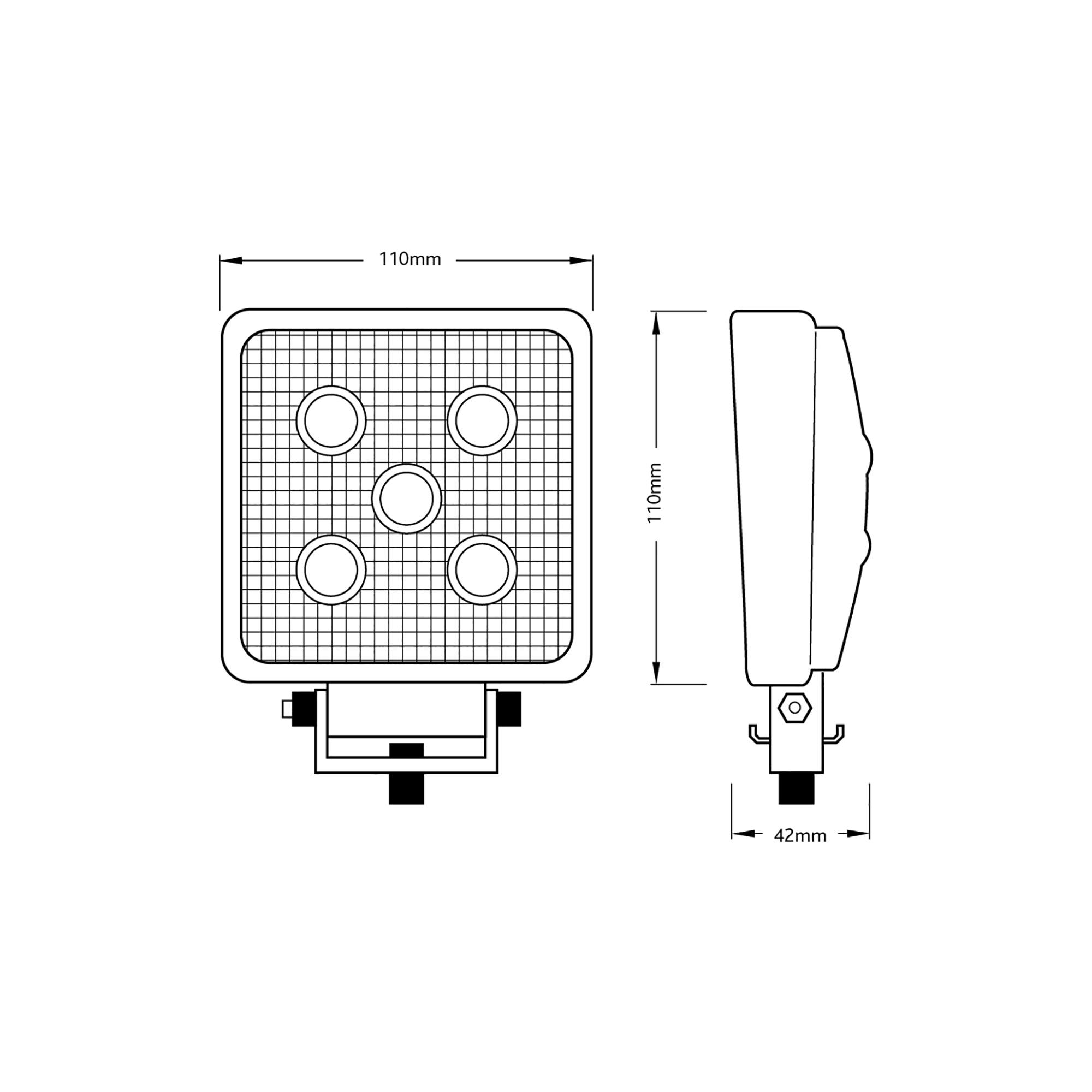 RCV9596 LED Flood Work Light tech spec